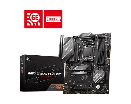 Msi Mpg B650 Gaming Plus Wifi Amd Am5 Atx Motherboard, 4x Ddr5 ~192 Gb, 2x Pci E X16, 1x Pci E X1, 2x M.2, 4x Sata, 7x Usb 3.2, 1x Usb C