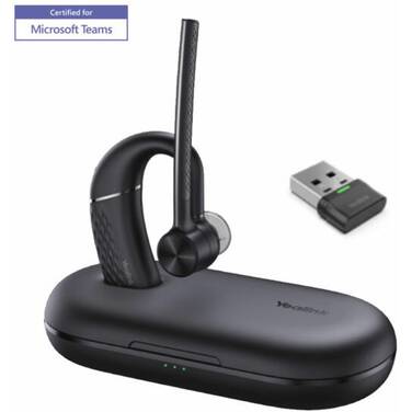 Yealink Bh71 Pro Bluetooth Wireless Mono Headset,Usb A, Mobile/Pc,4 Mic Noise Cancellation,Hybrid Worker,130 Ft Range, 10 H Talk Time