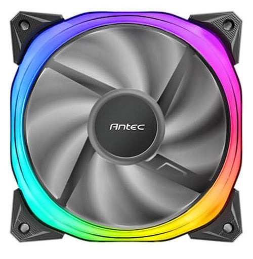 Antec Fusion 120mm ARGB, PWM HB Fan, Airflow 57.93 CFM, Air Pressure 2.11, Noise Level 31.21. Woven Cable, PMW Daisy Chain design, 3 Year Warranty