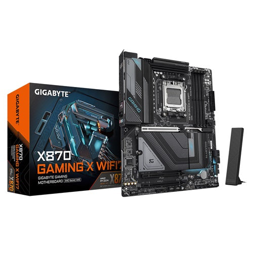 Gigabyte X870 GAMING X WIFI7, AMD AM5 ATX Motherboard 4x DDR5~256GB,3x PCIe x16, 3x M.2, 4x SATA 6,4x USB 3.2, 4x USB2.0, 2x USB-C, 3 Year Warranty