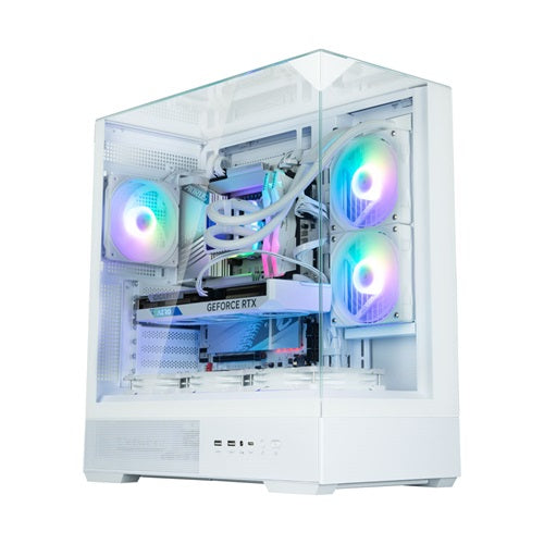 Zalman P40 PRISM WHITE, Mid-Tower, Tempered Glass, Drive Bays: 3x Combo(3.5'' or 2.5"), Expansion Slot: 7, Motherboard Support: ATX/mATX/Mini-ITX, Pre-Installed Fan: 1x120mm, ARGB, 1 Year Warranty