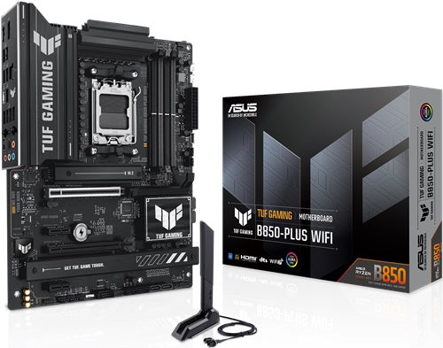 Asus Tuf Gaming B850 Plus Wifi (Am5) Atx Motherboard 4x Ddr5 192 Gb, 1x Pc Ie 5.0 X16 Slot, 3 X M.2 Slots, 4x Sata, Wi Fi 7, Realtek 2.5 Gb Ethernet