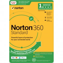 Norton 21432849, 360 Standard Empower, 10GB AU - 1 User/ 1 Device - OEM, 1 Year Warranty