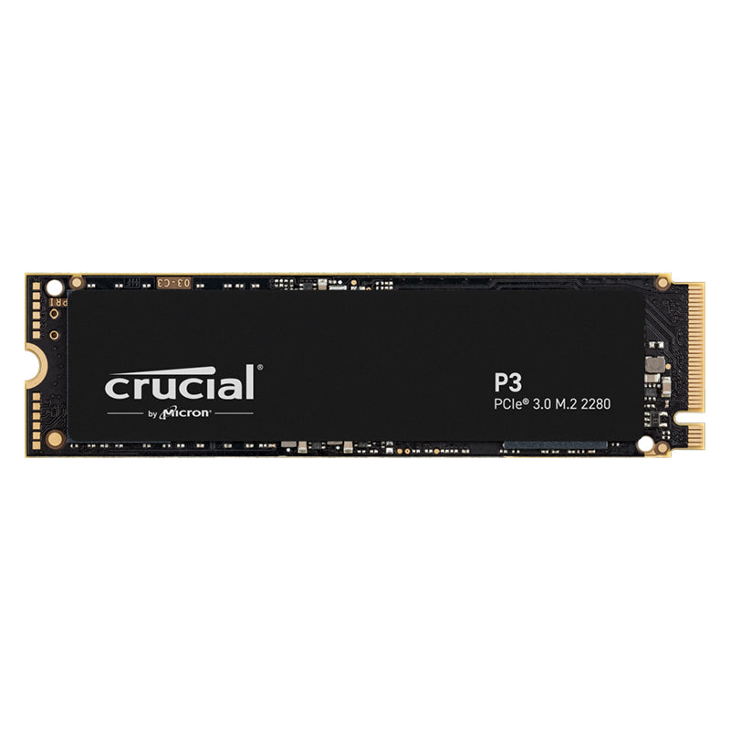 Crucial P3 1 Tb Gen3 Nv Me Ssd 3500/3000 Mb/S R/W 220 Tbw 650 K/700 K Iops 1.5 M Hrs Mttf Full Drive Encryption M.2 Pc Ie3 5yrs