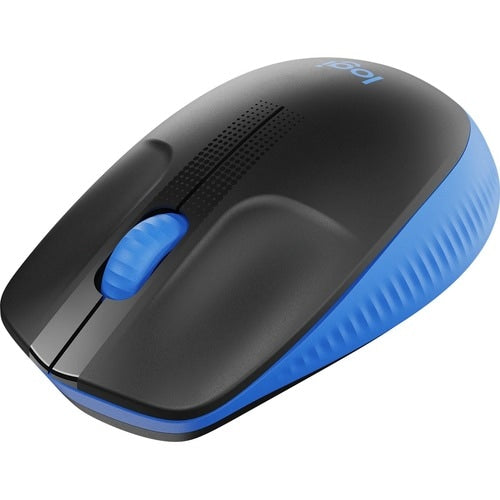 Logitech M190 Full Size Wireless Mouse Blue From Up To 10 Meters Away 1000 Dpi, One Aa 18 Months Of Worry Free Usage