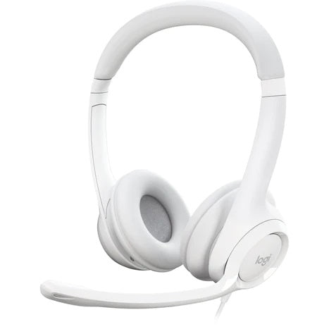 Logitech 981-001287, H390 Computer Headset, On-Ear, Noise Cancelling, Wired, USB-A, OFF White, 1 Year Warranty