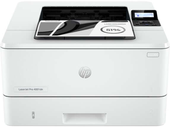 HP 2Z600F, 4001DN LaserJet Pro Monochrome Desktop Laser Printer, Singlefunction, Mono, Pages Per Minute: 40, Wireless+Bluetooth/Ethernet, 1 Year Warranty