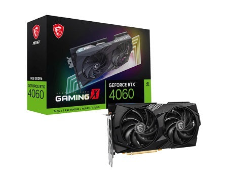 Msi N Vidia Ge Force Rtx 4060 Gaming X 8 G Video Card 2595 M Hz Boost Clock, 8 Gb Gddr6,Display Port X 3 (V1.4a),Hdmi X 1