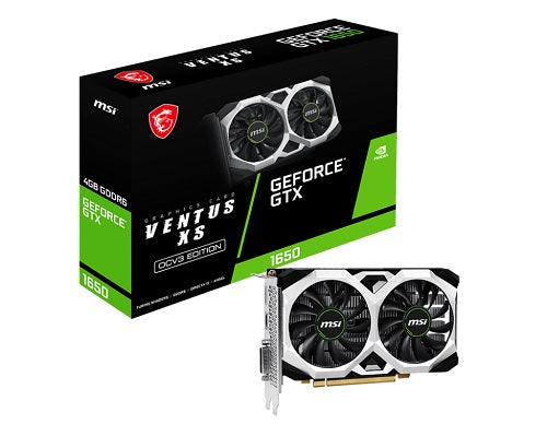 Msi N Vidia Ge Force Gtx 1650 D6 Ventus Xs Ocv3 1620 M Hz / 12 Gbps Gddr6 7680x4320 1x Hdmi 2.0b Pcie X16 3.0 (New)