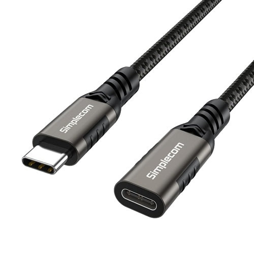 Simplecom CAU620, USB-C Male to Female Extension Cable USB 3.2 Gen2 PD, 100W, 20Gbps, 2M, 1 Year Warranty