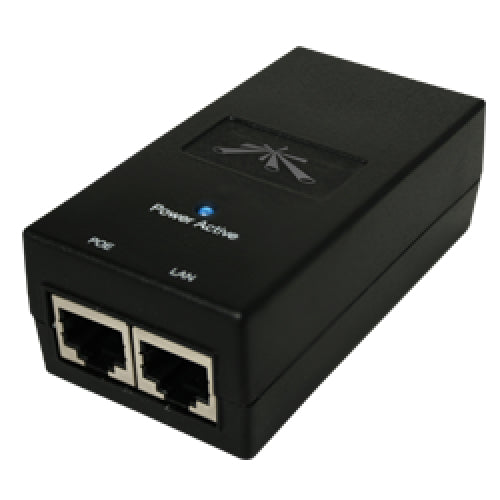 Ubiquiti Po E Adapter, 24 Vdc, 12 W, Gigabit Ethernet, Esd Protection & Led, Surge And Clamping Protection, Black, 2 Yr Warr