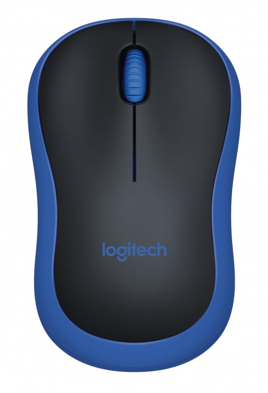 Logitech 910-002502, M185 Mouse, 1000dpi, USB, Wireless, Blue, Black, 3 Year Warranty