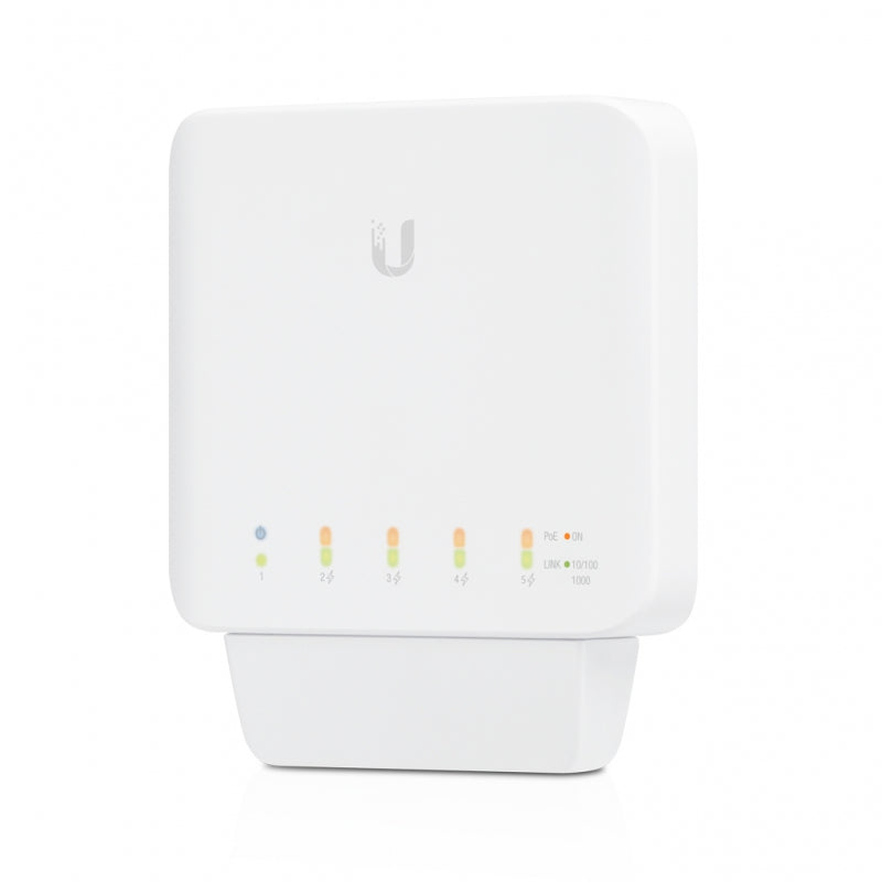 Ubiquiti Uni Fi Usw Flex Managed, Layer 2 Gigabit Switch With Auto Sensing 802.3af Po E Support. 1x Po E In, 4x Po E Out, 2 Yr Warr