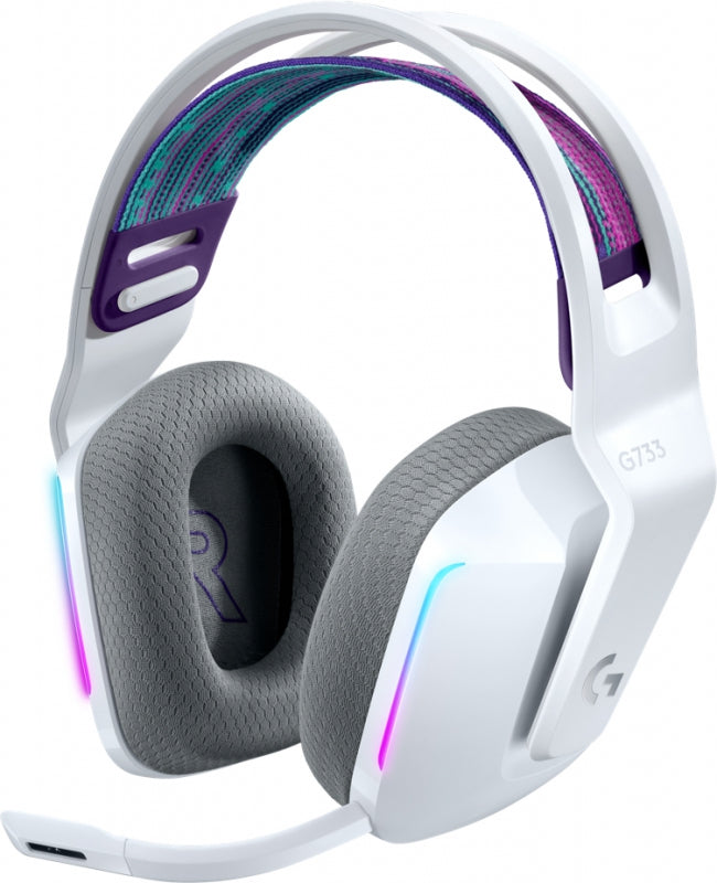 Logitech 981-000886, G733 LightSpeed, Wireless RGB Gaming Headset, 1 Year Warranty