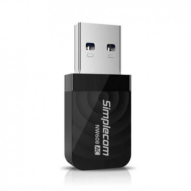Simplecom NW608, AC1300 Dual Band USB 3.0 Wireless Adapter, 1 Year Warranty