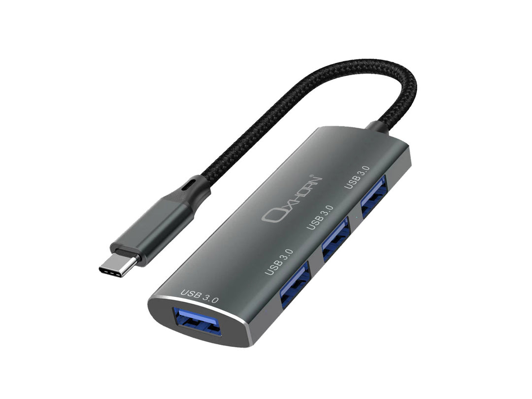 USB C 4 port Hub Black