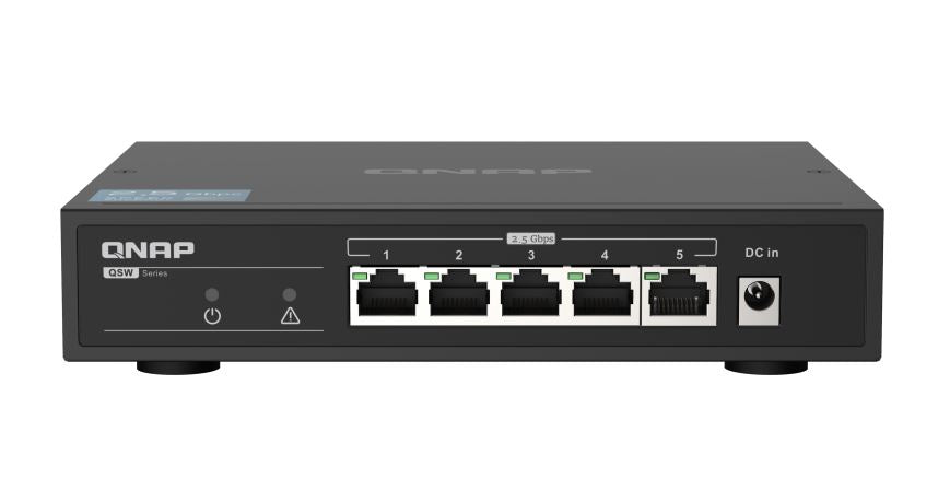 Qnap Qsw 1105 5 T Instantly Upgrade Your Network To 2.5 Gb E Connectivity 5x Ports 5x2.5 Gb E