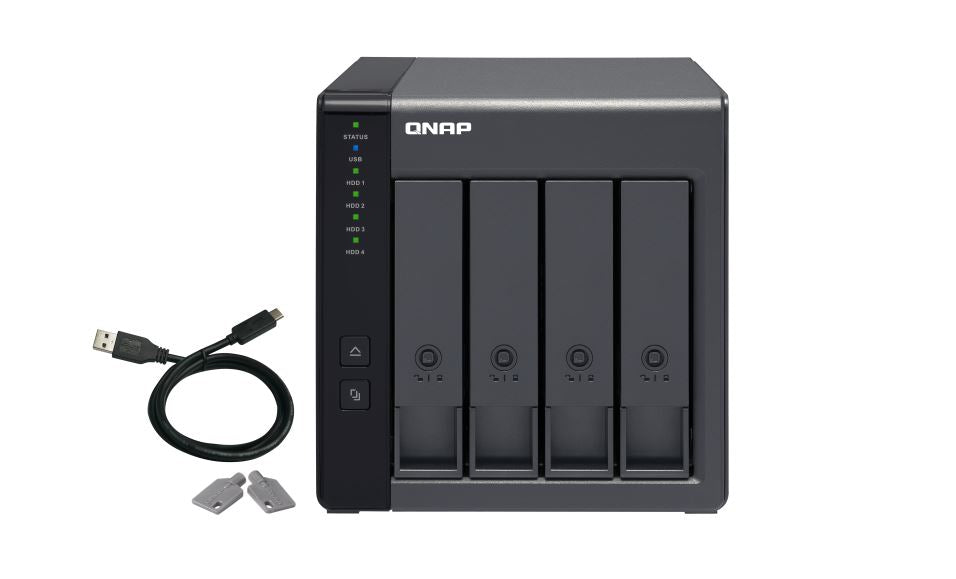 Qnap Tr 004, 4 Bay Das(no Disk) Hardware Raid Expansion For Win,Mac,Linux Device, Twr, 2 Yr,