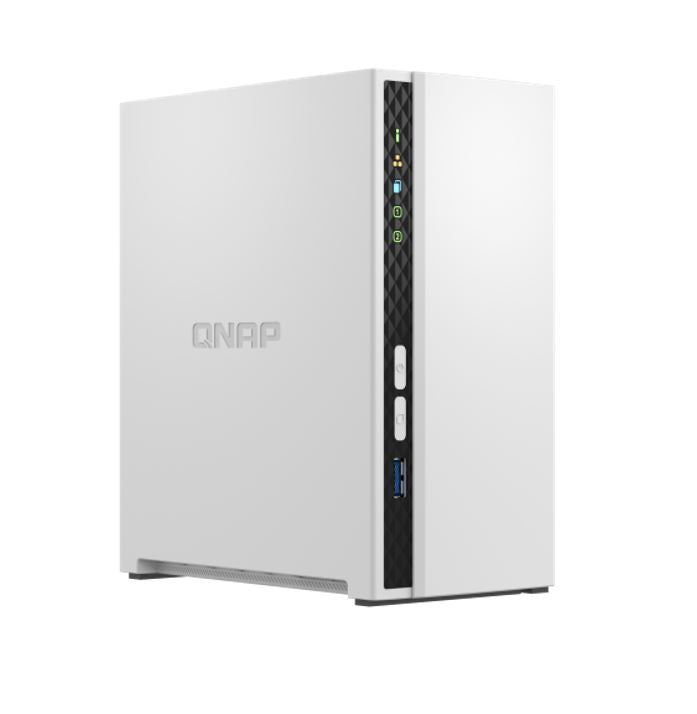 Qnap Ts 233 2 Bay Nas Arm 4 Core Cortex A55 2.0 G Hz Processor 2 Gb Hot Swappable 1x Gb E Wol 2x Usb2.0 1x Usb3.2 Fan 2 Year Warranty