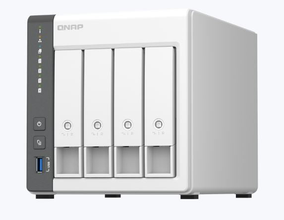 Qnap Ts 433 4 G 4 Bay Nas 64 Bit Arm 4 Core Cortex A55 2.0 G Hz, 4 Gb On Board, Mali G52 Gpu, 2.5 G Ethernet, Wol, 2*Usb2, 1*Usb3.2 Gen1