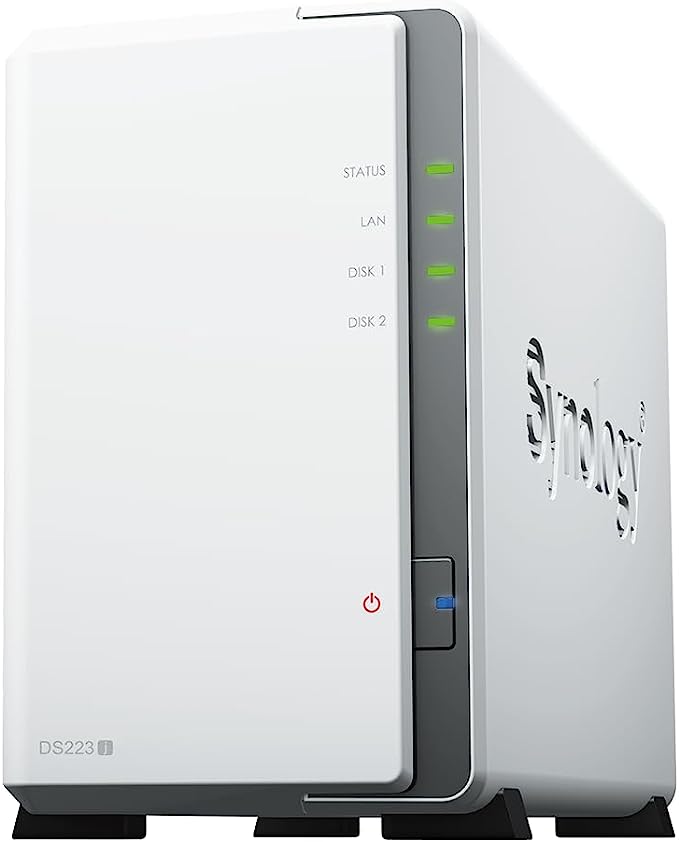 Synology Disk Station Ds223 J 2 Bay 3.5' Sata Hdd/ 2.5' Sata Ssd/ 4 Core 1.7 G Hz / 1 Gb Ddr4 Non Ecc / 2 Year Hardware Warranty