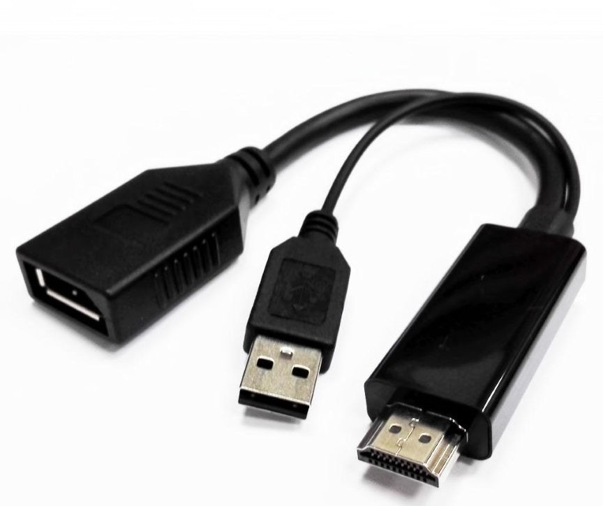 8 Ware 4 K Hdmi To Dp Display Port Male To Female Active Adapter Converter Cable Usb Powered