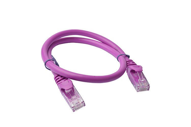 8 Ware Cat6 A Cable 0.25m (25cm) Purple Color Rj45 Ethernet Network Lan Utp Patch Cord Snagless
