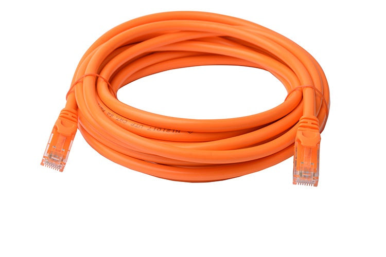 8 Ware Cat6 A Cable 5m Orange Color Rj45 Ethernet Network Lan Utp Patch Cord Snagless