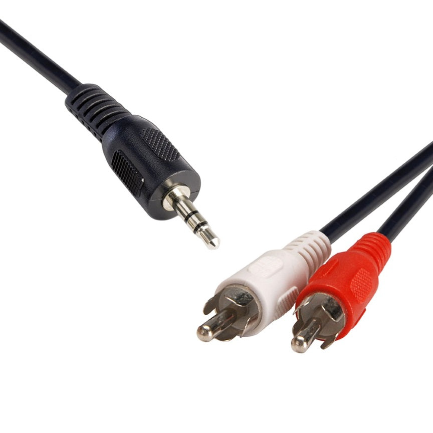 8 Ware 3.5 Streo Plug To 2 X Rca Plug Male To Male Vadio Cable For Multi Device 1.5m Cable