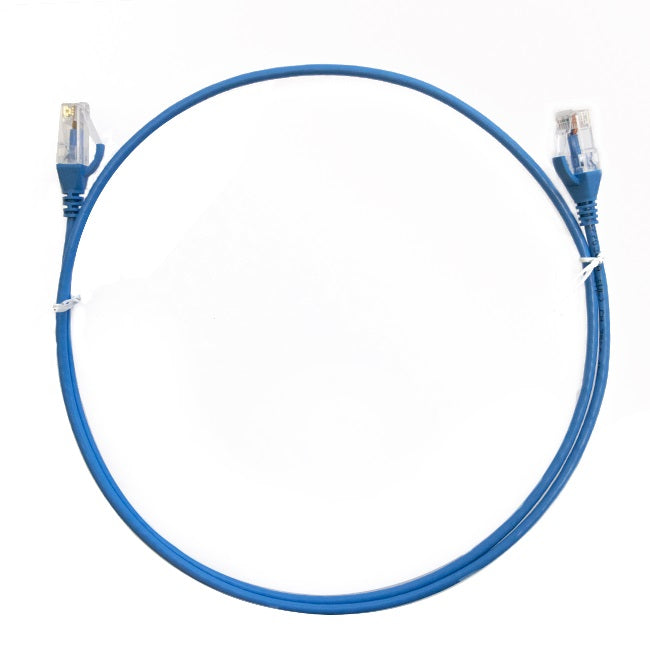 8ware Cat6 Ultra Thin Slim Cable 30m Blue Color Premium Rj45 Ethernet Network Lan Utp Patch Cord 26 Awg For Data