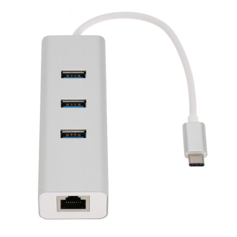 Astrotek Usb C To Lan + 3 Ports Usb3.0 Hub Gigabit Rj45 Ethernet Network Adapter Converter 15cm For I Pad Pro Macbook Air Samsung Galaxy Ms Surface