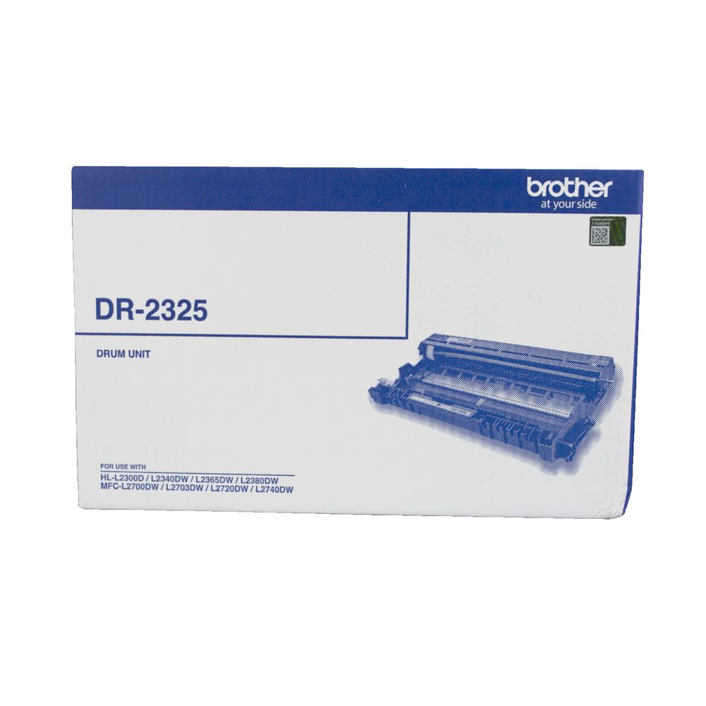 Brother Dr 2325 Mono Laser Drum Unit Hl L2300 D, L2305 W, L2340 Dw, L2365 Dw, 2380 Dw, Mfc L2700 Dw, 2703 Dw, 2720 Dw, 2740 Dw Up To 12,000 Pages