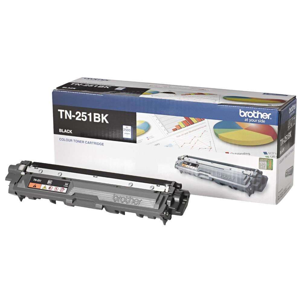 Brother Tn 251 Bk Black Toner Cartridge To Suit Hl 3150 Cdn/3170 Cdw/Mfc 9140 Cdn/9330 Cdw/9335 Cdw/9340 Cdw /Dcp 9015 Cdw (2,500 Pages)
