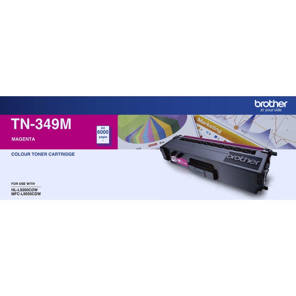 Brother Tn-349M Ays *Exclusive To B2 B* Colour Laser Toner Super High Yield Megenta Hl L9200 Cdw Mfc L9550 Cdw 6000 Pages