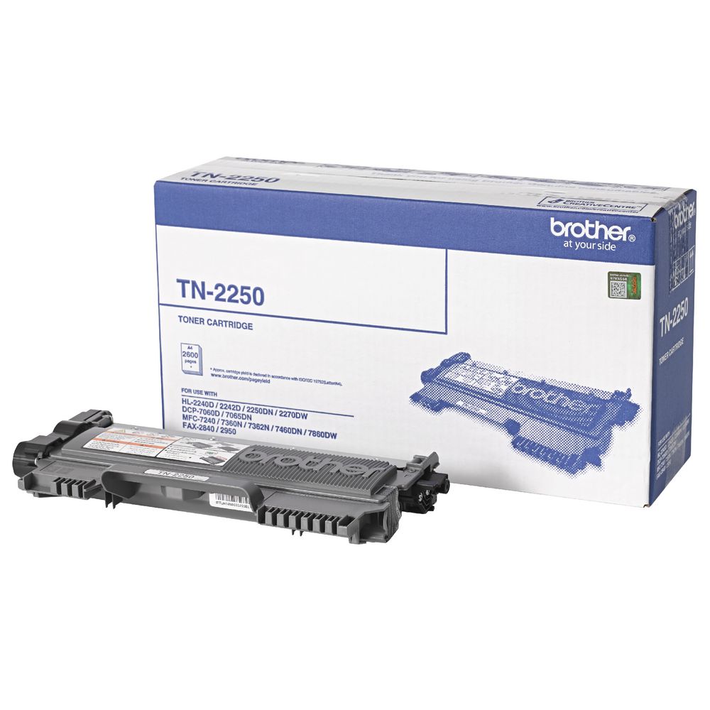Brother Tn 2250 Mono Laser High Yield, Hl 2240 D/2242 D/2250 Dn/2270 Dw, Dcp 7060 D/7065 Dn, Mfc 7360 N/7362 N/7460 Dn/7860 Dw/7240, Fax 2950/2840 2600 P
