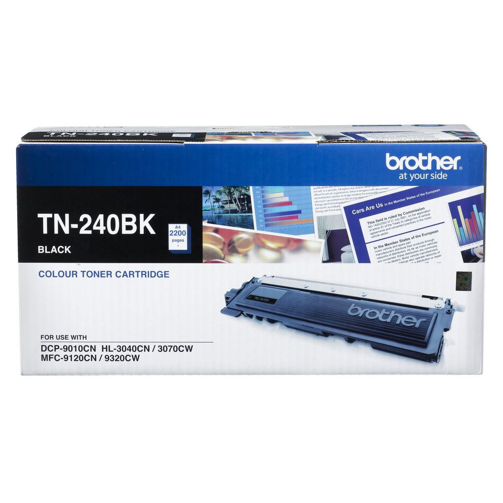 Tn 240 Bk Colour Laser Toner Black Toner Cartridge To Suit Hl 3040 Cn/3045 Cn/3070 Cw/3075 Cw, Dcp 9010 Cn, Mfc 9120 Cn/9125 Cn/9320 Cw/9325 Cw 2,200 Pages