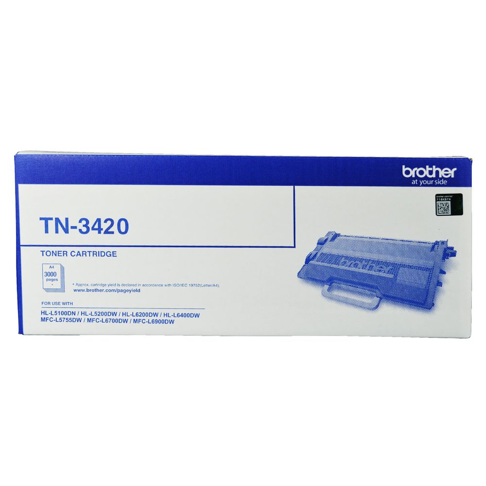 Brother Tn 3420 Mono Laser Toner High Yield To Suit Hl L5100 Dn, L5200 Dw, L6200 Dw, L6400 Dw & Mfc L5755 Dw , L6700 Dw, L6900 D Wup To 3000 Pages