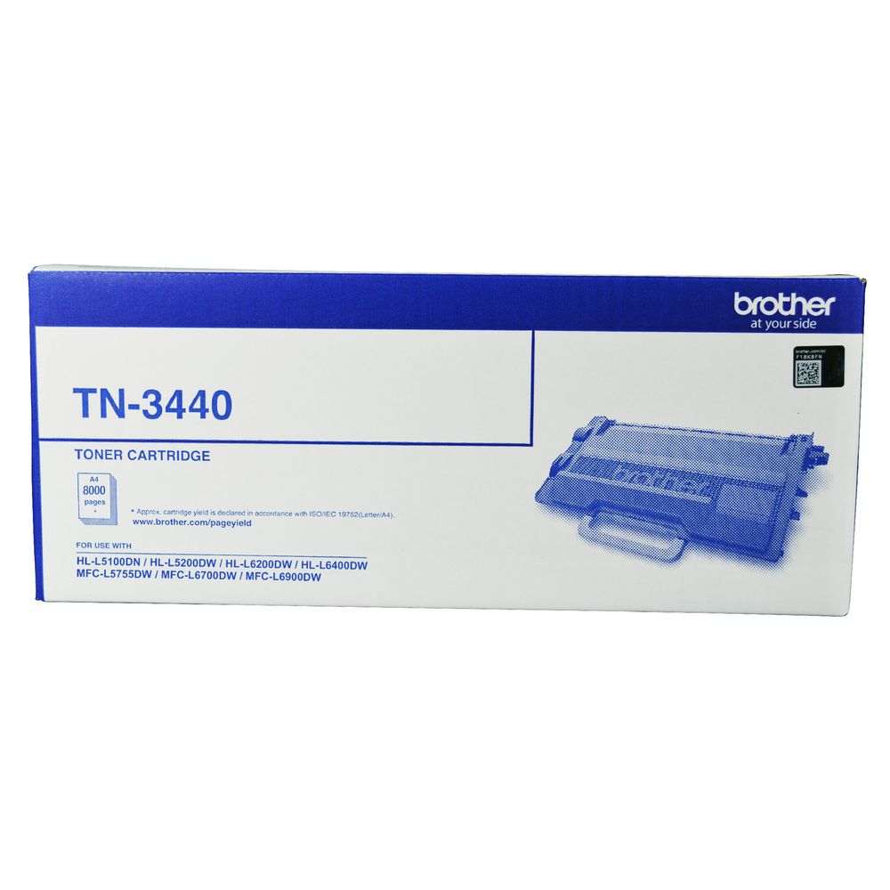 Brother Tn 3440 Mono Laser Toner High Yield Hl L5100 Dn, L5200 Dw, L6200 Dw, L6400 Dw & Mfc L5755 Dw, L6700 Dw, L6900 Dw Up To 8000 Pages