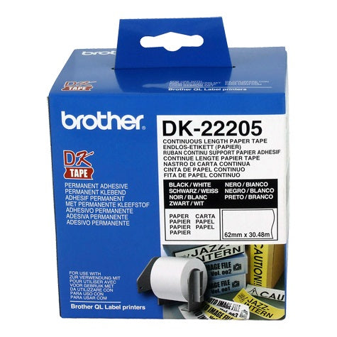 White Continuous Paper Roll 62mm X30.48m