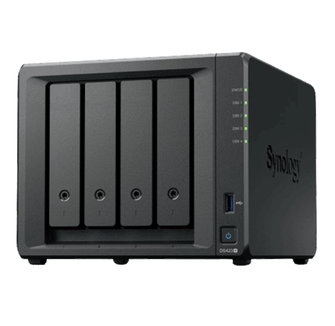 Synology Ds423+ 4 Bay 3.5' Diskless, Intel Celeron 4 Core, 2x Gb E Nas (Smb) 2 Gb Ram 3 Year Warranty