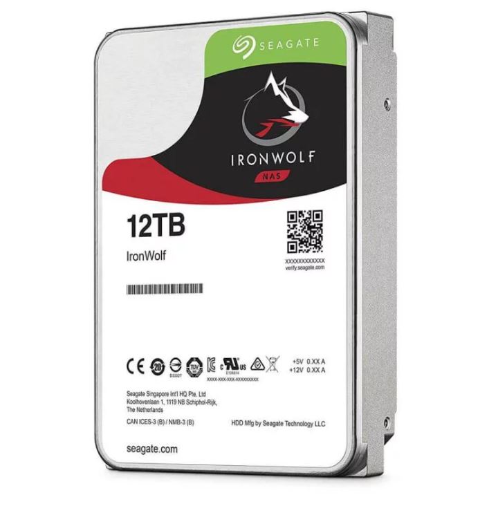 Seagate 12 Tb 3.5' Iron Wolf Sata3 Nas 24x7 7200 Rpm Performance Hdd (St12000 Vn0008) 3 Years Warranty