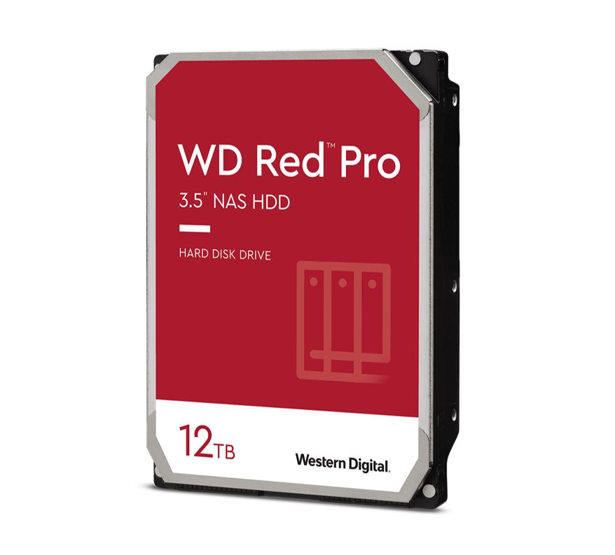 Western Digital Wd Red Pro 12 Tb 3.5' Nas Hdd Sata3 7200 Rpm 256 Mb Cache 24x7 300 Tbw ~24 Bays Na Sware 3.0 Cmr Tech 5yrs Wty