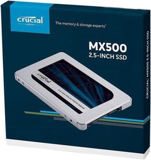 Crucial Mx500 1 Tb 2.5' Sata Ssd 560/510 Mb/S 90/95 K Iops 360 Tbw Aes 256bit Encryption Acronis True Image Cloning 5yr Alt~Mz 77 E1 T0 Bw