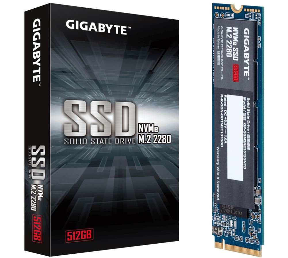 Gigabyte M.2 Pc Ie Nv Me Ssd 512 Gb V2 1700/1550 Mb/S 270 K/340 K Iops 2280 80mm 1.5 M Hrs Mtbf Hmb Trim Smart Solid State Drive 5yrs