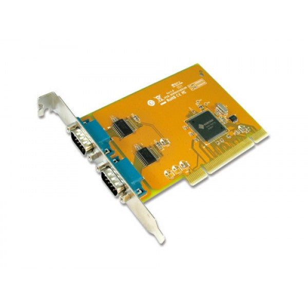 (Ls) Sunix Comcard 2 P Ser5037 A Dual Port Serial Io Card Pci Card; Speeds Up To 115.2 Kbps; Support Microsoft Windows, Linux, And Dos(l)