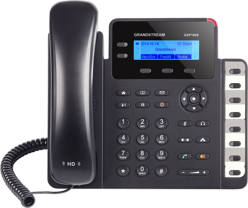 *Ls* Grandstream Gxp1628 2 Line Ip Phone, 2 Sip Accounts, 132x48 Backlit Graphical Display, Hd Audio, Dual Switched Gigabit Ports, Powerable Via Poe