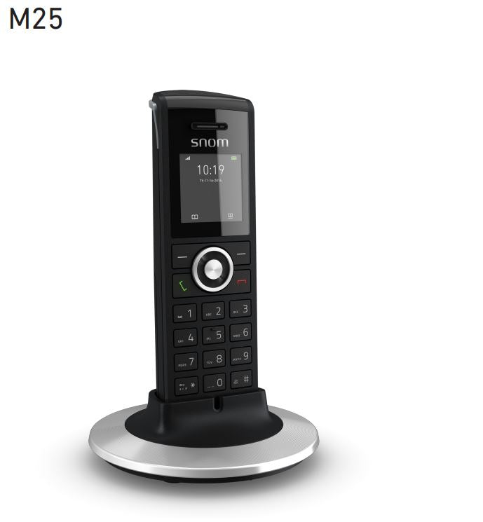 Snom M25 Office Handset, Colour Screen, 75 Hours Standby Time, 3.5mm Headset Jack, Multiple Language Support