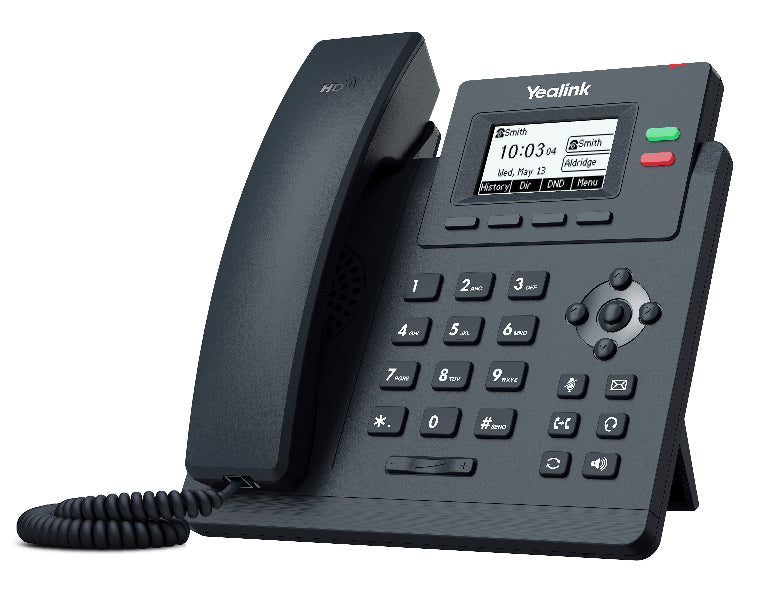 Yealink T31 G 2 Line Ip Phone Basic Desk Phone, 132x64 Lcd, Dual Gigabit Ports, Po E. No Power Adapter Included, Zoom, Hd Voice, 5 Way Local Conference