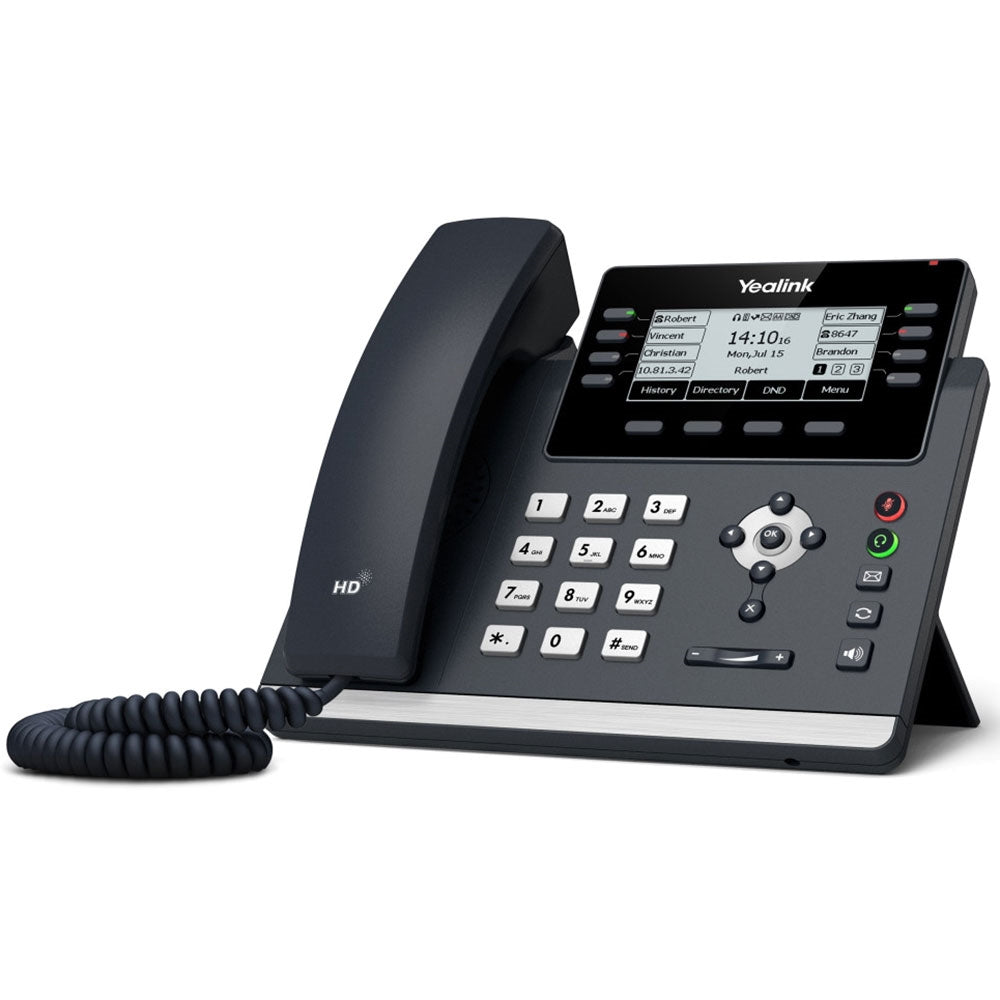 Yealink T43 U 12 Line Ip Phone, 3.7' 360x160 Pixel Graphical Lcd With Backlight, Dual Usb Ports, Poe Support, Wall Mountable, ( T42 S ), 3.7' Screen