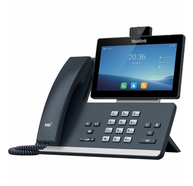 Yealink T58 W C 16 Line Ip Hd Android Phone With Hd Camera, 7' Colour Touch Screen, Hd Voice, Dual Gig Ports, Built In Bluetooth& Wifi, Usb 2.0